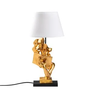 FIGURA-15295 Zlatna i Bela Stočna Lampa