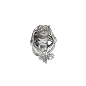 Figura Žaba srebrna 14cm LH-133