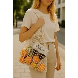 File Medium - Natural Beige Natural Beige Net Bag