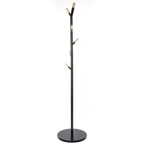 FIVE ČIVILUK 6KUKA 40X175,5CM METAL/DRVO/MDF CRNA