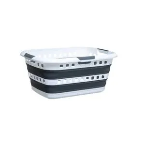 FIVE KORPA ZA VEŠ 45L SKLOPIVA 62X44X27,5CM PP BELA/SIVA 164585
