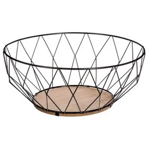 FIVE KORPA ZA VOĆE 28X11,5CM METAL/MDF CRNA 150039A