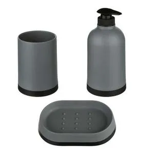 FIVE KUPATILSKI SET ENTREE DE GAMME 7,5X7,5X16CM PP SIVA 160873A