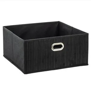 FIVE KUTIJA ZA ODLAGANJE 31X31X14,5 CM KARTON/BAMBUS/PP CRNA 155968D