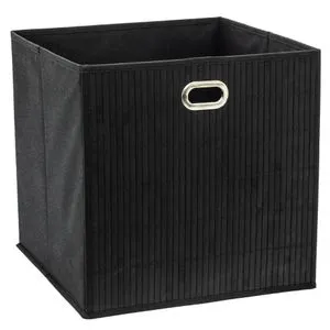 FIVE KUTIJA ZA ODLAGANJE 31X31X31 CM KARTON/BAMBUS/PP CRNA 155967D