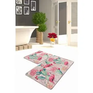 Flamenco Multicolor Bathmat Set (2 Pieces)