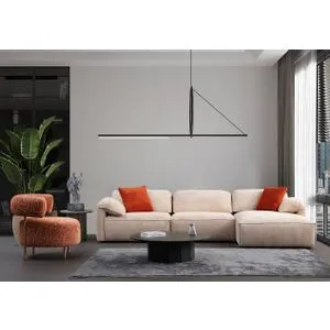 Flamingo Corner 5 (L1+O1+Chlr) Krem Ugaona Sofa