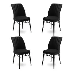 Flex - Black Black Chair Set (4 Pieces)
