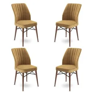 Flex - Cappuccino, Brown Cappuccino
Brown Chair Set (4 Pieces)