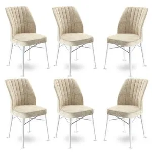 Flex - Set stolica u krem boji (6 komada)