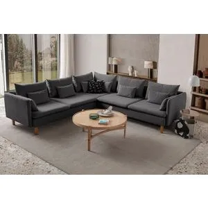 Flexy L - Antracitni Ugaoni Sofa
