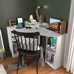 Floating - White White Study Desk