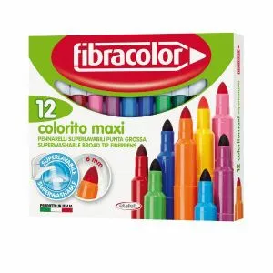 Flomasteri 12/1 Maxi Fibracolor