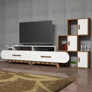 Flora S - Walnut, White Walnut
White TV Unit