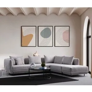 Floransa - Light Grey Light Grey Corner Sofa
