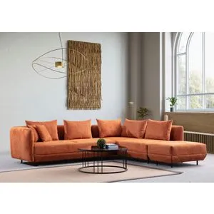 Floransa - Orange Orange Corner Sofa