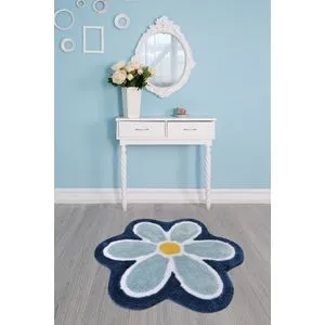 Flower - Blue Multicolor Acrylic Bathmat