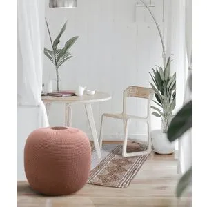 Fluffy - Orange Orange Pouffe