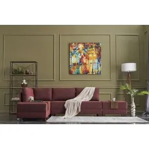 Fly Corner Sofa Bed Left - Claret Red Claret Red Corner Sofa-Bed