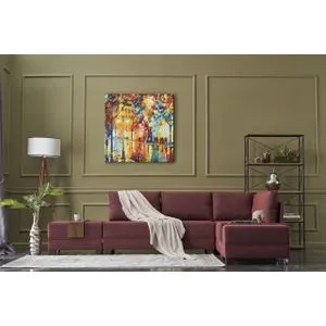 Fly Corner Sofa Bed Right - Claret Red Claret Red Corner Sofa-Bed
