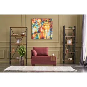 Fly Left - Claret Red Claret Red 1-Seat Sofa