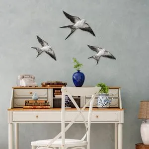 Flying Swallow - 2 Black
White Decorative Wall Accessory