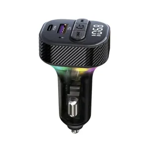 FM Transmiter i punjač Kettz Yare Bluetooth/QC3.1/Type-C PD30W/LED