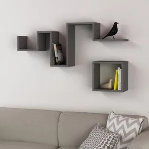 Follow - Anthracite Anthracite Wall Shelf