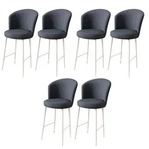 Fora - Anthracite, White Anthracite
White Bar Stool Set (6 Pieces)