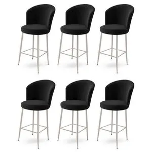 Fora - Black, Chrome Black
Chrome Bar Stool Set (6 Pieces)