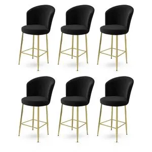 Fora - Black, Gold Black
Gold Bar Stool Set (6 Pieces)