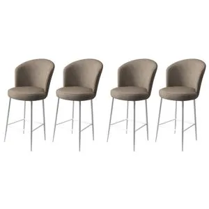 Fora - Cappuccino, White Cappuccino
White Bar Stool Set (4 Pieces)