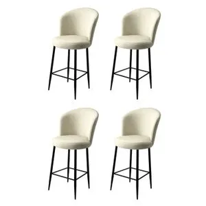 Fora - Cream, Black Cream
Black Bar Stool Set (4 Pieces)