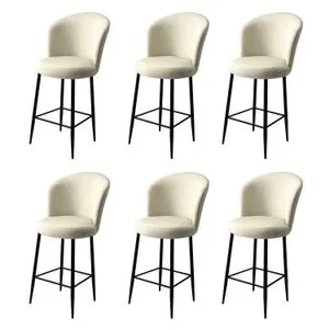 Fora - Cream, Black Cream
Black Bar Stool Set (6 Pieces)