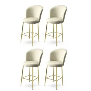 Fora - Cream, Gold Cream
Gold Bar Stool Set (4 Pieces)