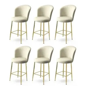 Fora - Cream, Gold Cream
Gold Bar Stool Set (6 Pieces)