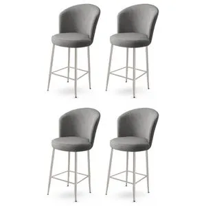 Fora - Grey, Chrome Grey
Chrome Bar Stool Set (4 Pieces)