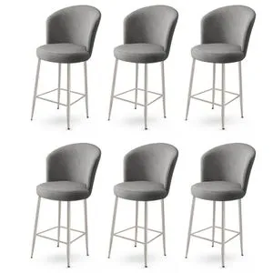 Fora - Grey, Chrome Grey
Chrome Bar Stool Set (6 Pieces)