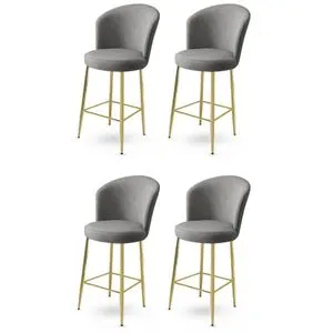 Fora - Grey, Gold Grey
Gold Bar Stool Set (4 Pieces)