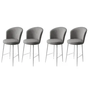 Fora - Grey, White Grey
White Bar Stool Set (4 Pieces)