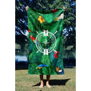 Forest Camping 90 Multicolor Beach Towel