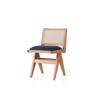 Form - 4302 Tamnoplava Stolica od Bukovog Drveta