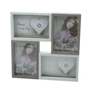Foto ram NARDO HW023 4/1 10x15 - White/Wood - N25