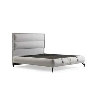 Fresh 90 x 190 - Grey Grey Single Bed Base & Headboard