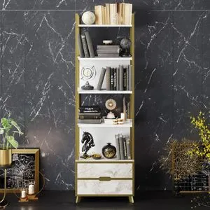 Frida 60 Cm - White White Bookshelf