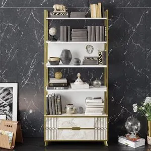Frida 90 Cm - White White Bookshelf