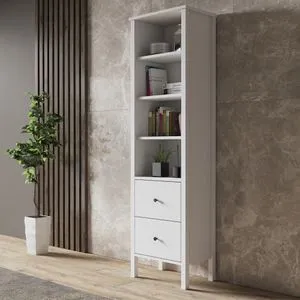 FRN-10034 Wooden
White Bookshelf