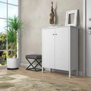 FRN-10046 Wooden
White Shoe Cabinet