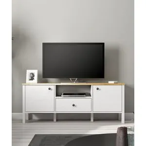 FRN-20057 Wooden
White TV Stand