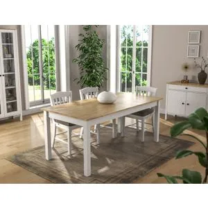 FRN-20082 Wooden
White Dining Table